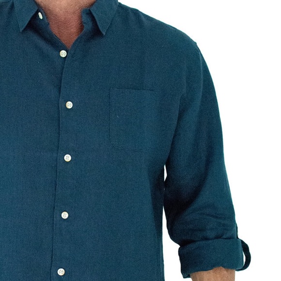 100% Linen Shirt - Short Fin Resort Wear - Picture 2 of 15